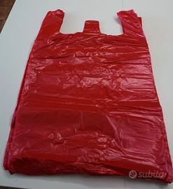 SHOPPER DI PLASTICA MAXI ROSSE, 65X100