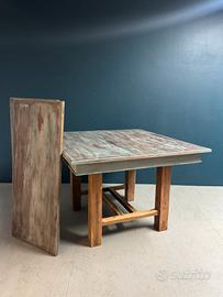 Tavolo rustico allungabile in legno 115/220 cm