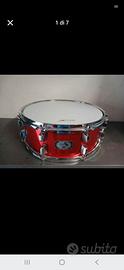 Rullante Tamburo t5 14x5.5 colore rosso tiranti 8