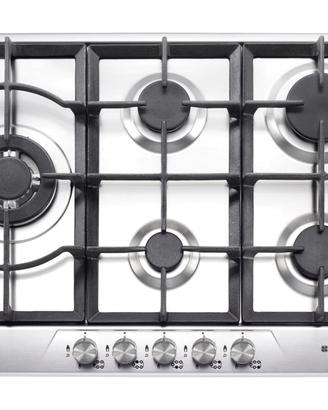 Piano cottura Acciaio inox 5 Fuochi gas