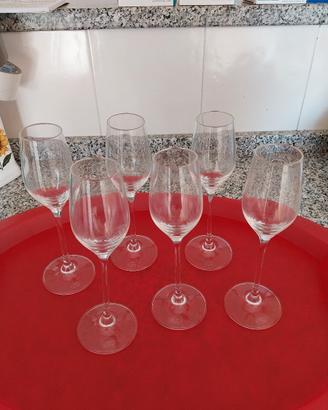 Set 6 calici grappa cristallo Richard Ginori