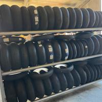 GOMME MOTO PISTA SLIK E RAIN USATE