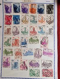 100 francobolli belgio ferrovie