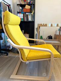 Poltrona e poggiapiedi IKEA POANG