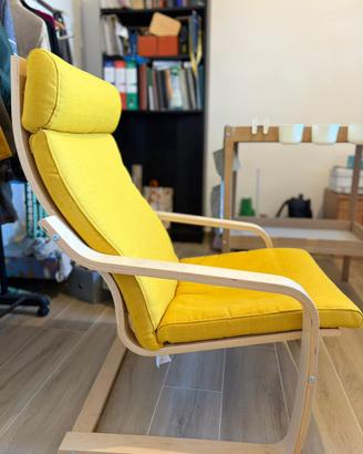 Poltrona e poggiapiedi IKEA POANG