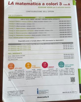 La matematica a colori 9788849420227