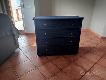 mobile in rattan con cassetti
