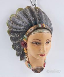 Testa in gesso anni ’50, stile Magri/Sarem Squaw