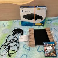 Ps4 slim 500GB nera+GTA V