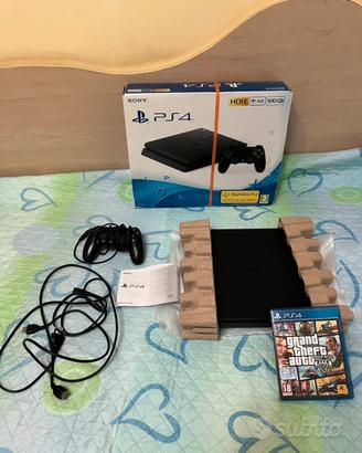 Ps4 slim 500GB nera+GTA V