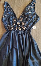 Abito blu con strass di Elisabetta Franchi