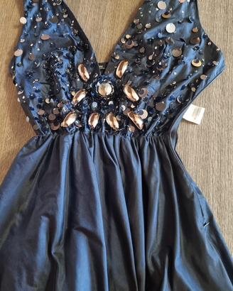 Abito blu con strass di Elisabetta Franchi