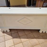 Cassapanca bianca legno