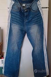 jeans baggy 3 strisce