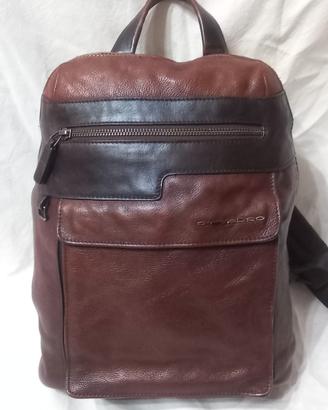 zaino piquadro marrone in pelle 