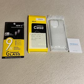 iPhone 15 PRO Cover e 3x vetro temperato NUOVI