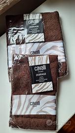 coppia asciugamani cavalli marrone 