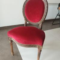 Poltrona velluto rosso