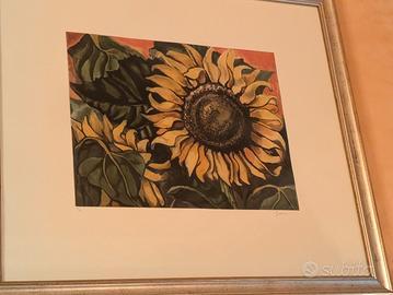 Litografia Guttuso Renato -  Girasole