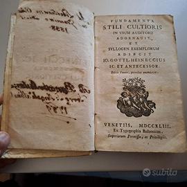 Fundamenta stili cultioris usum auditorii  1743