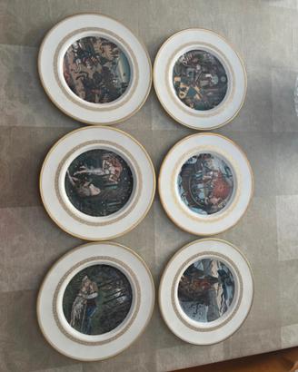 Set 6 piati Royal Worcester The King Arthur Plates