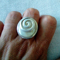Anello vintage  argento 925 e madreperla