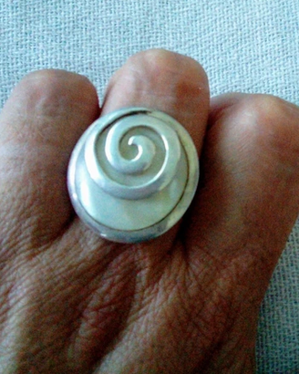 Anello vintage  argento 925 e madreperla