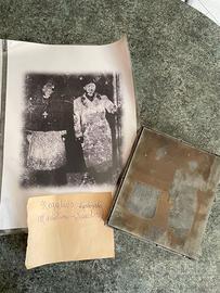 Mussolini /Cardinale Schuster Lastra Zinco storica