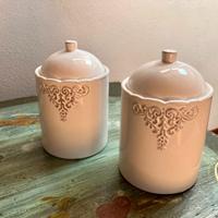 Coppia barattoli country chic