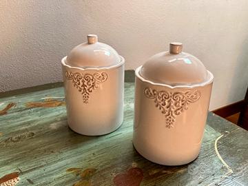 Coppia barattoli country chic