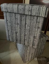 Pouf Contenitore, Sgabello Poggiapiedi, Pieghevole