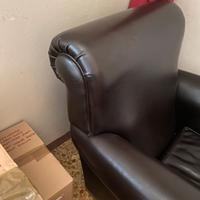 Chaise long in pelle