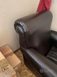 Chaise long in pelle