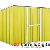 Casetta box giardino Acciaio 260x185 85kg giallo