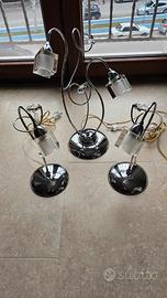 Tris lampade da tavolo 
