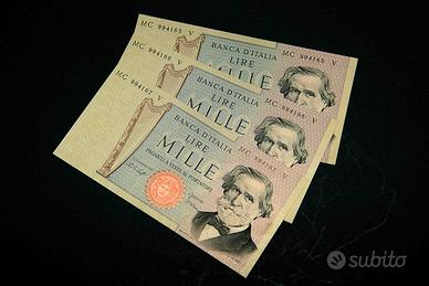 Banconota da1000 lire FDS Italia lotto di nu