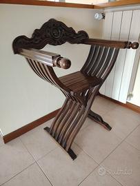 Sedia vintage  tipo savonarola
