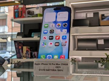 Apple iPhone 16 PRO MAX 256GB -STATO BATTERIA 100%