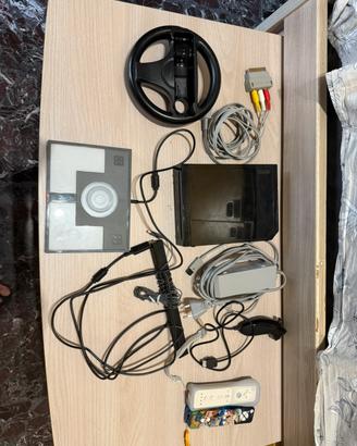nintendo wii nera  +accessori + Mario kart