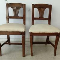 Coppia di poltroncine neoclassiche