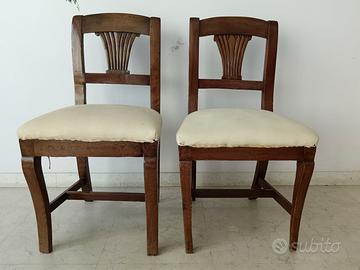 Coppia di poltroncine neoclassiche