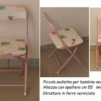 Sedietta e sgabellino portatile