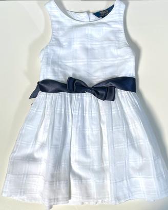 Vestito Polo Ralph Lauren Kids 4anni cotone bianco
