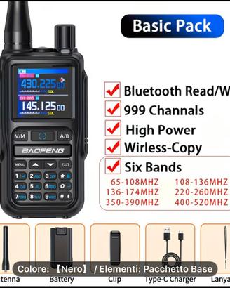 Ricetrasmettitore radio baofeng uv5r mini no cb