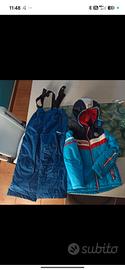 Completo neve bambino giacca+pantalone con bretell