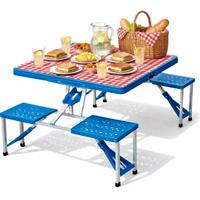 Tavolo pic nic pieghevole con 4 sedie 