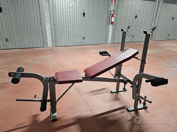 panca multifunzione con porta bilanciere