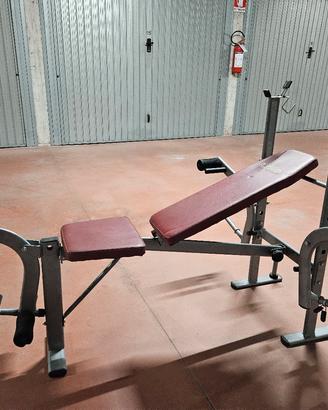 panca multifunzione con porta bilanciere