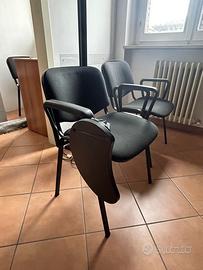 Sedie professionali con ribaltina laterale e senza