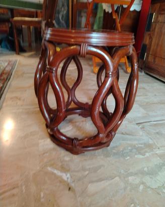 Sgabello legno intrecciato